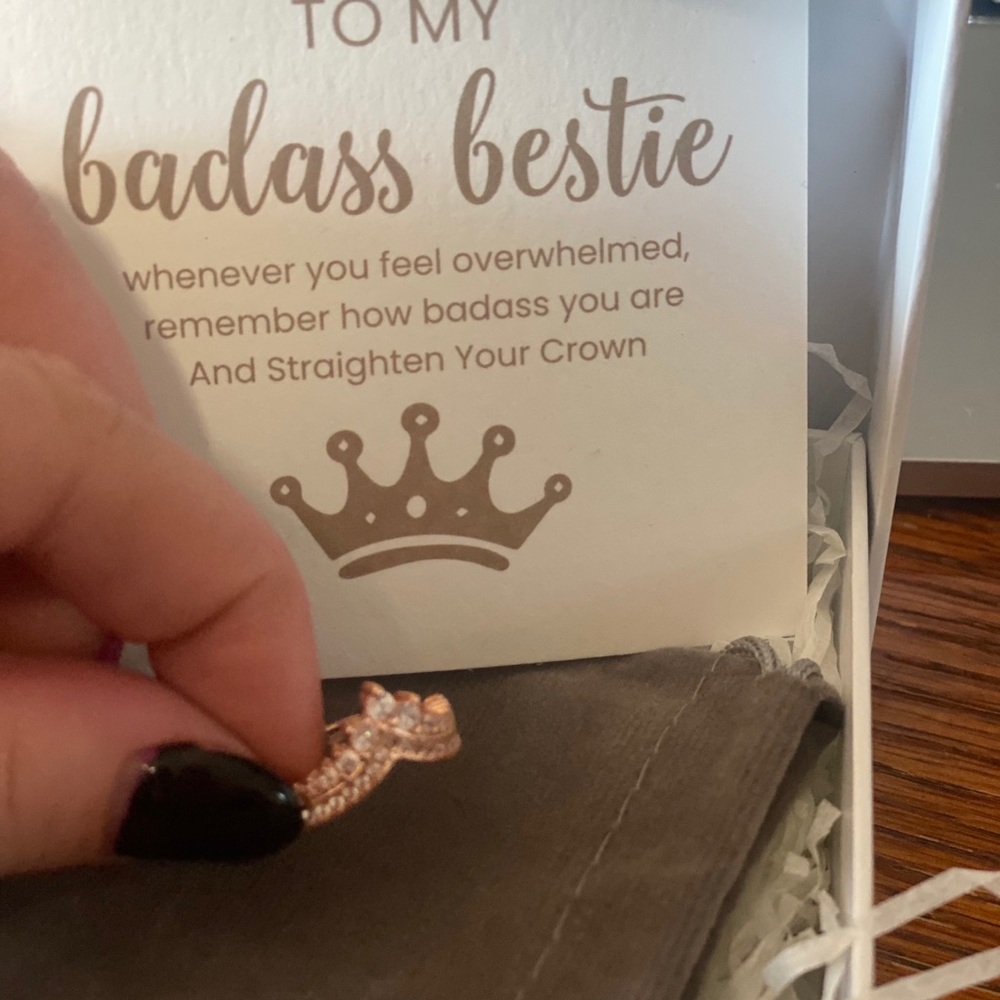 Size 6 - Badass Bestie - Rose Gold Ring